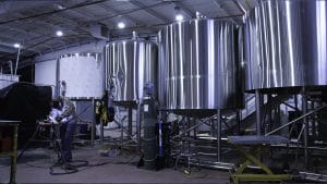 Brewing tanks made by Pure Ingenuity for Spearhead Brewing Company.